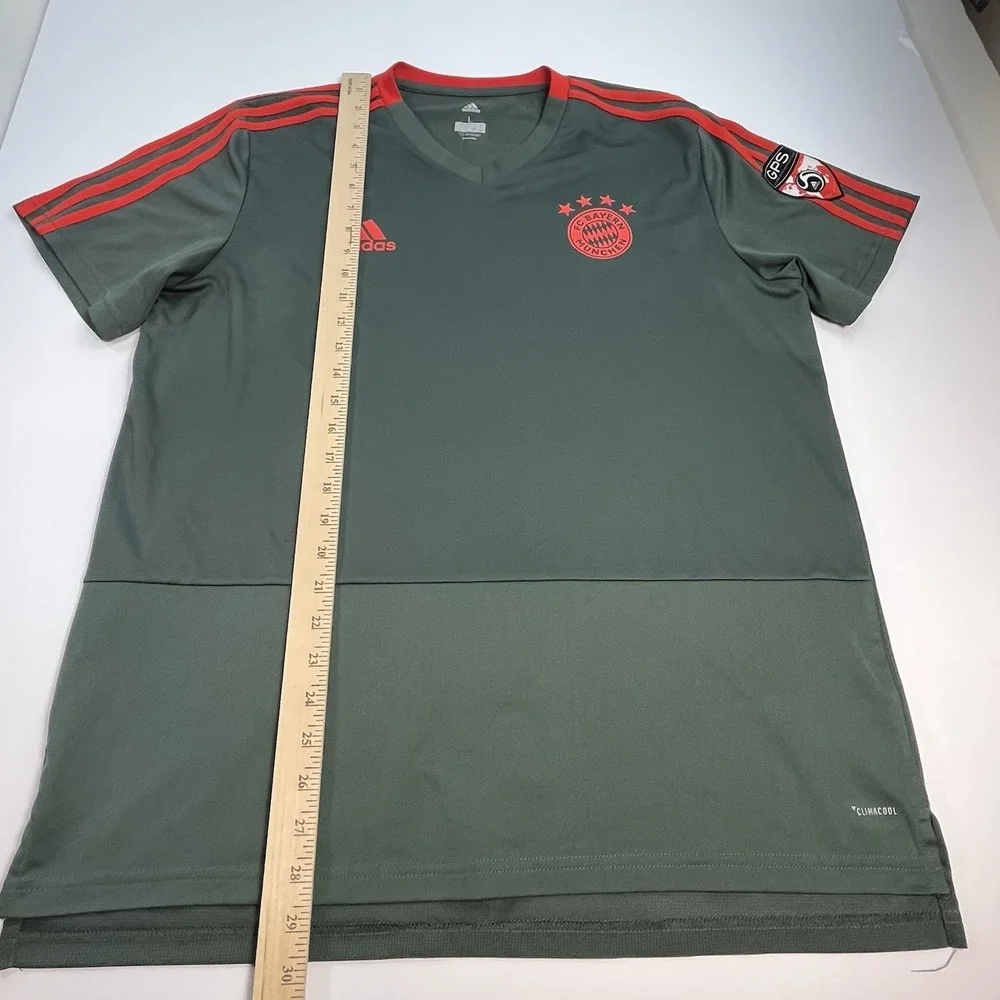 Adidas FC Bayern Munich 2018-19 Training Jersey Size Large Men's  Grey & Red GPS